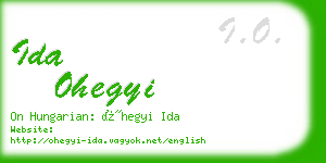 ida ohegyi business card